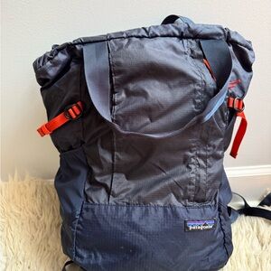 Patagonia Navy Blue Lightweight Travel Tote Backpack